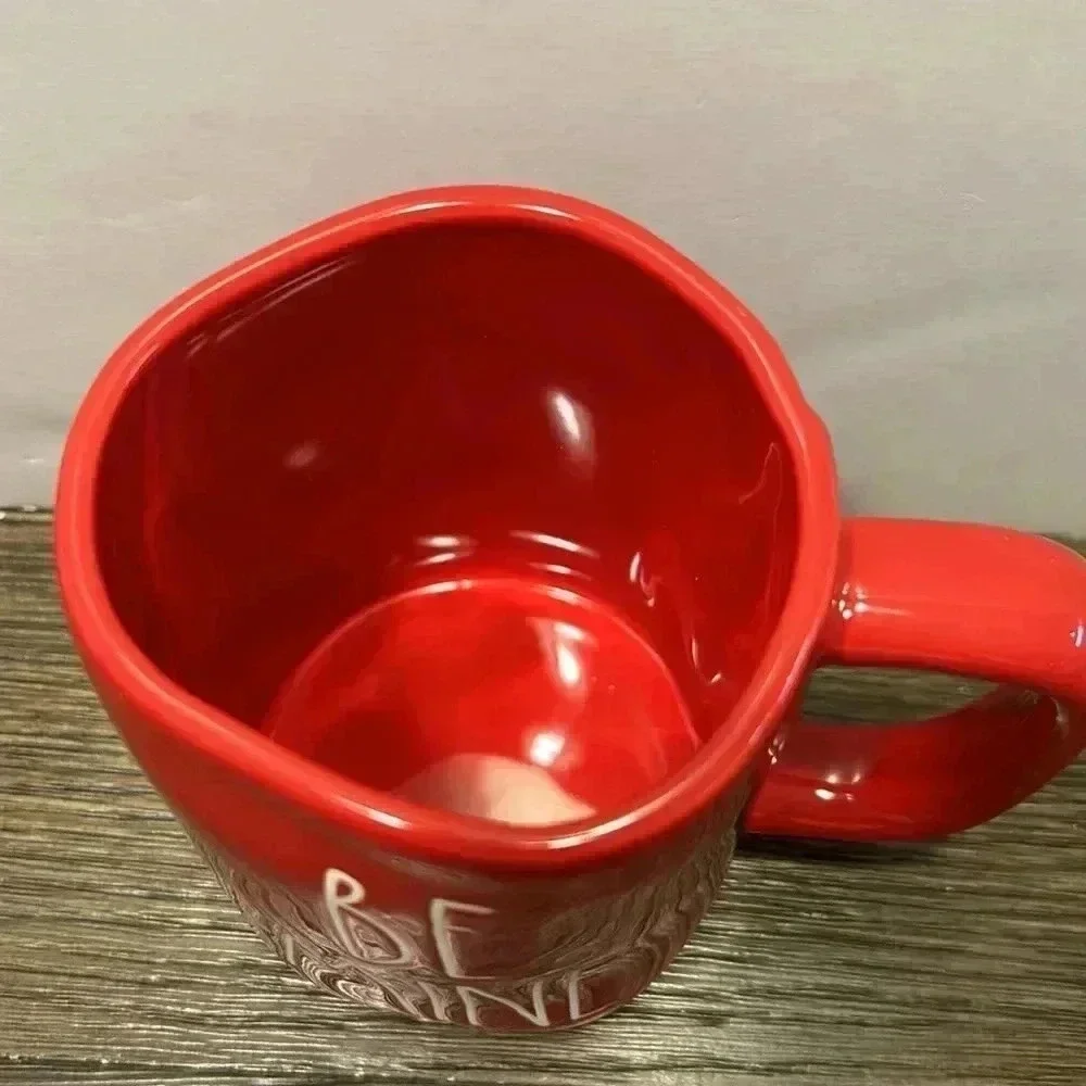 Rae Dunn coffee cup/mug red‎ be mine excellent condition 5” tall